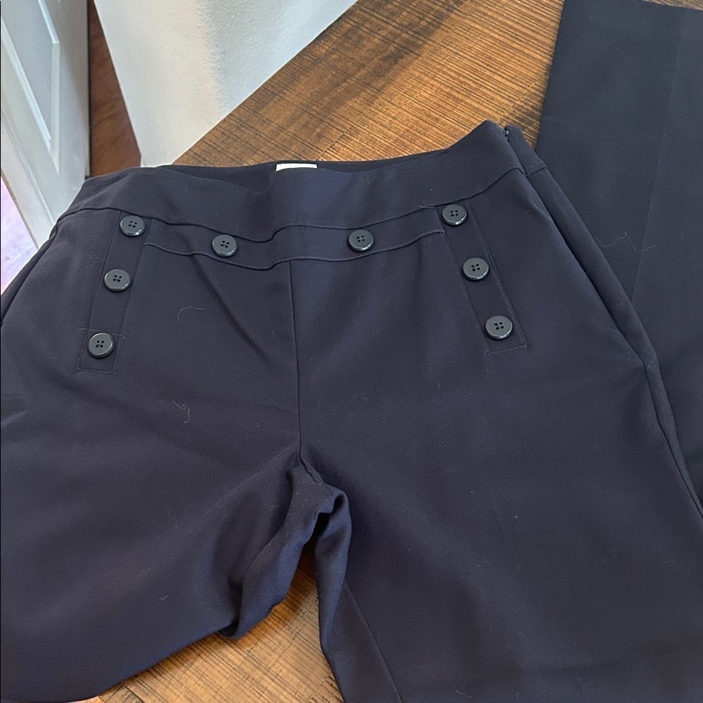 Navy Button-Detail Pants- Sailor pants cabi new